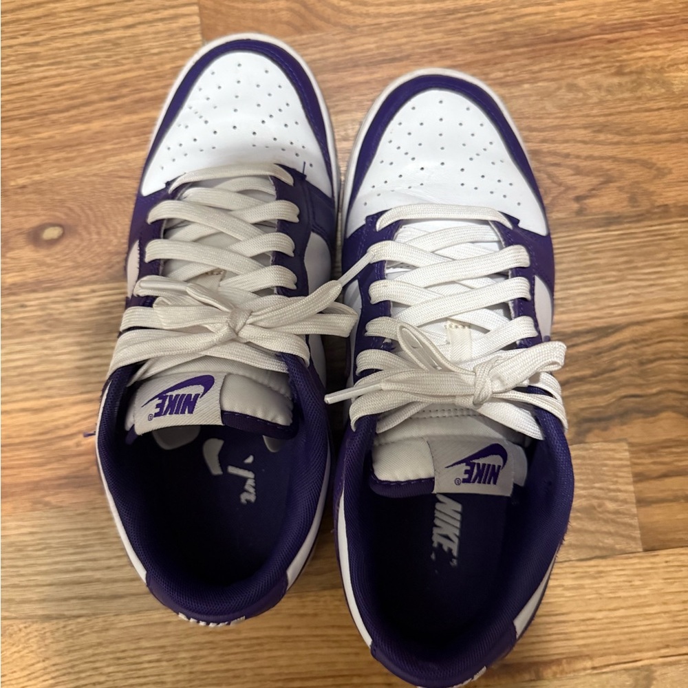 Nike White and Purple Athletic Shoes